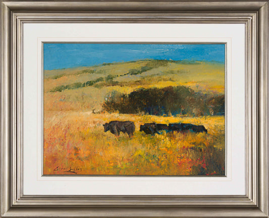 Errol Boyley - Cattle in a landscape, 75x50cm