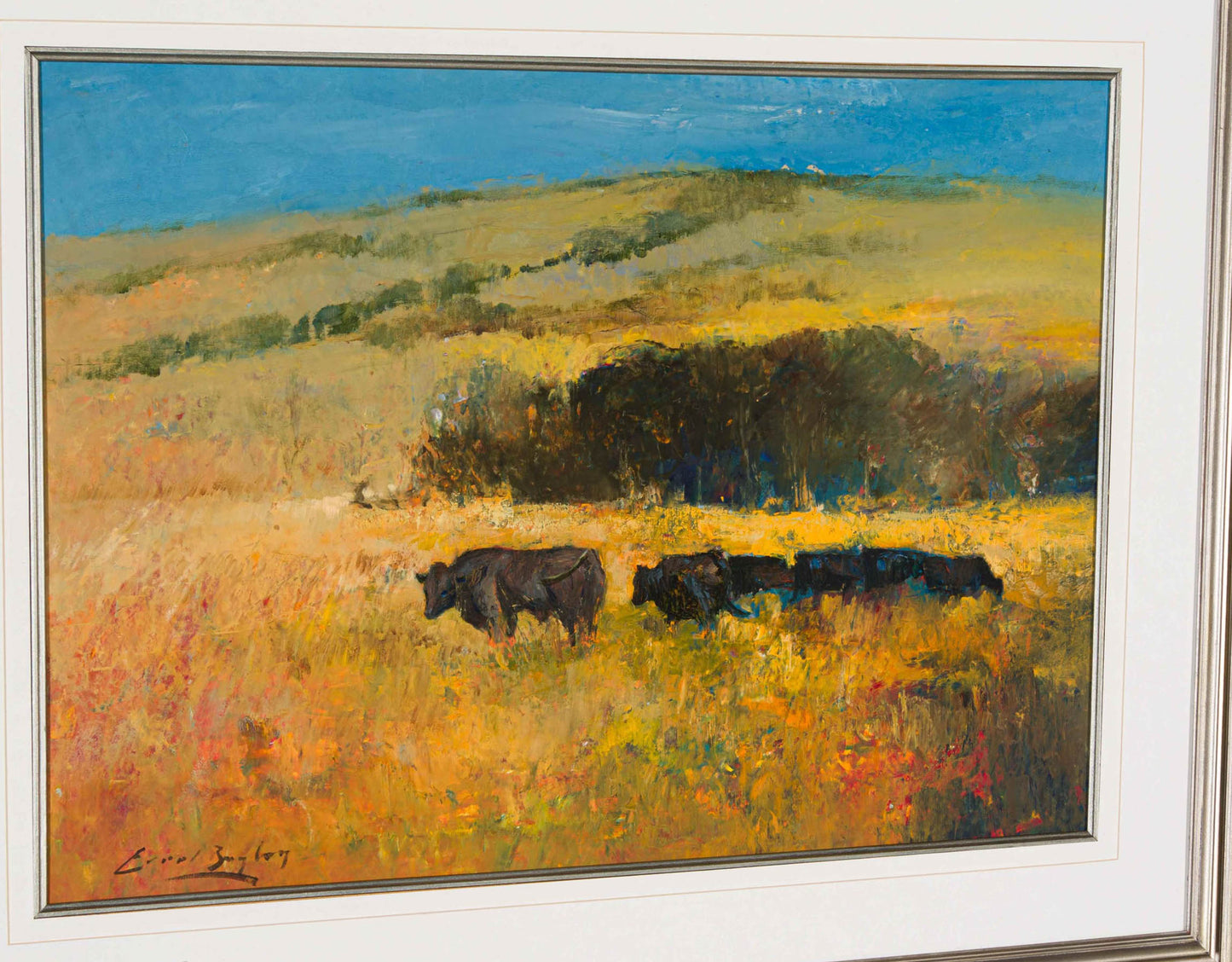 Errol Boyley - Cattle in a landscape, 75x50cm