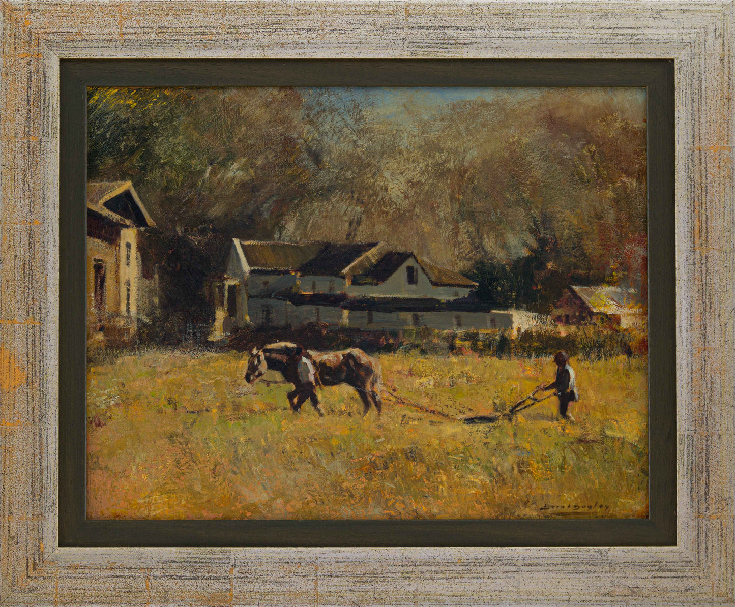Errol Boyley - Ploughing the field, 45x35cm