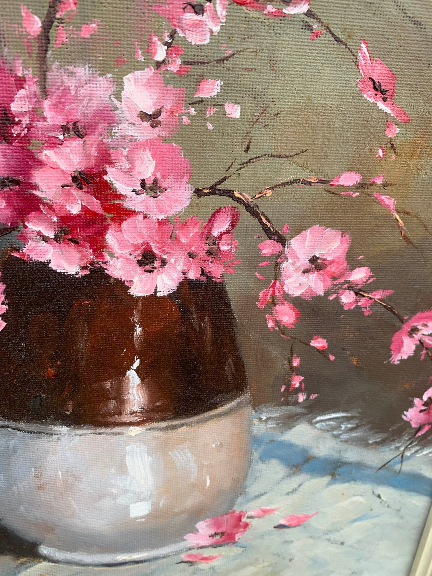 Hennie Griesel - Gorgeous Pink Blossom Still Life, 40x30cm