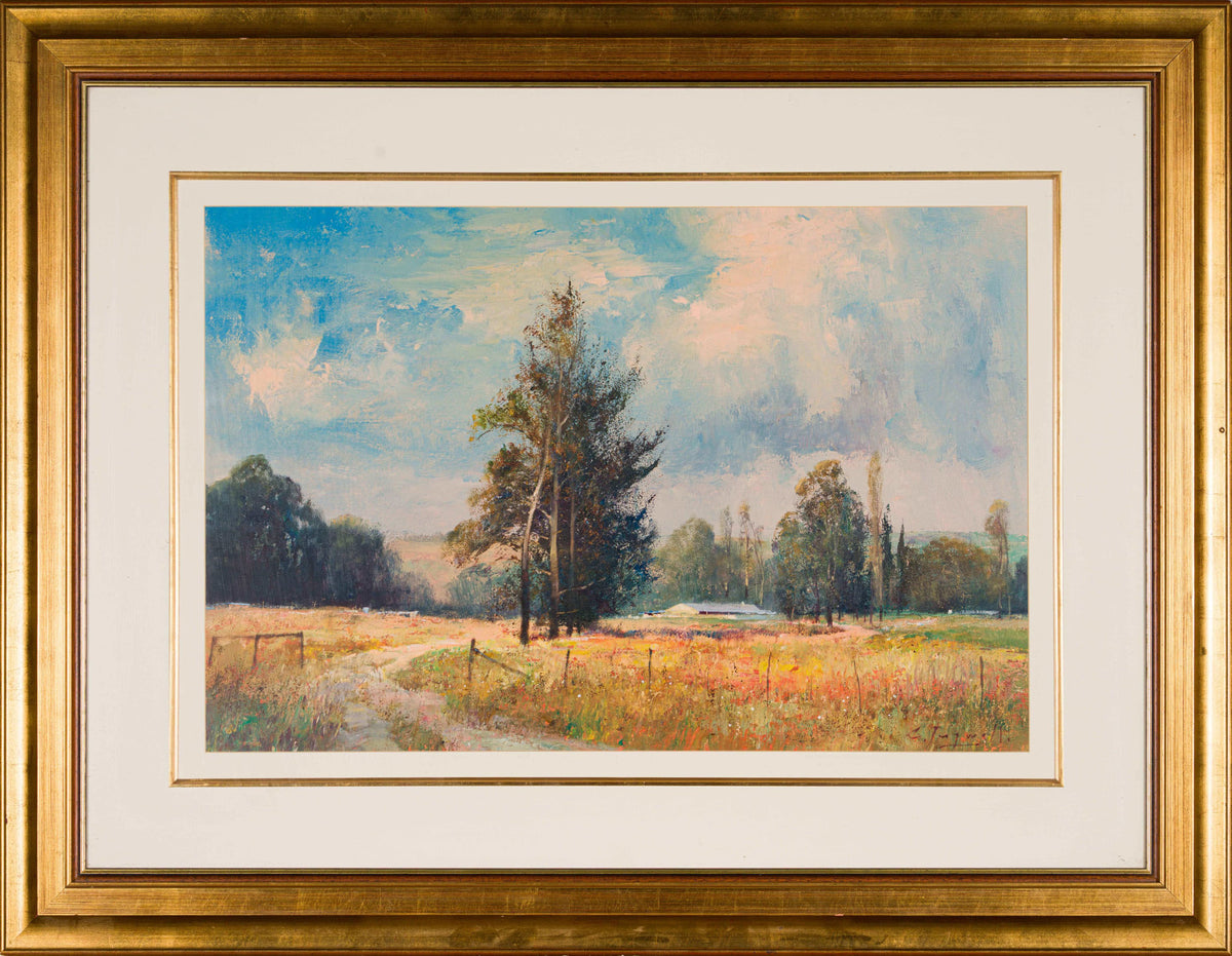 Chris Tugwell - Large colourful landscape, 90x60cm