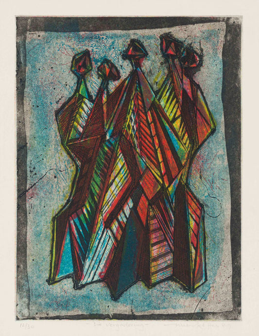 Dirk Meerkotter, Die Vergadering, Multi plate Etching, 33x24cm