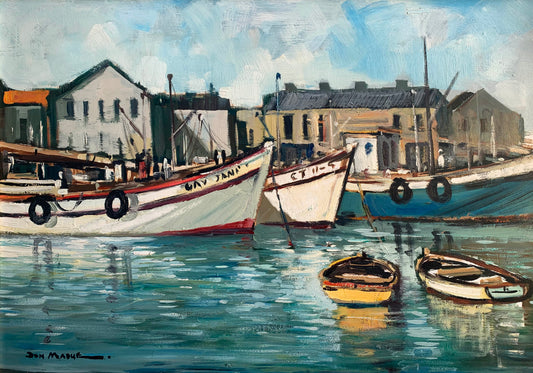 Don James Madge - Dockyard Scene, 50x35cm