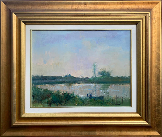 Errol Boyley - Boat on the lake, 50x40cm