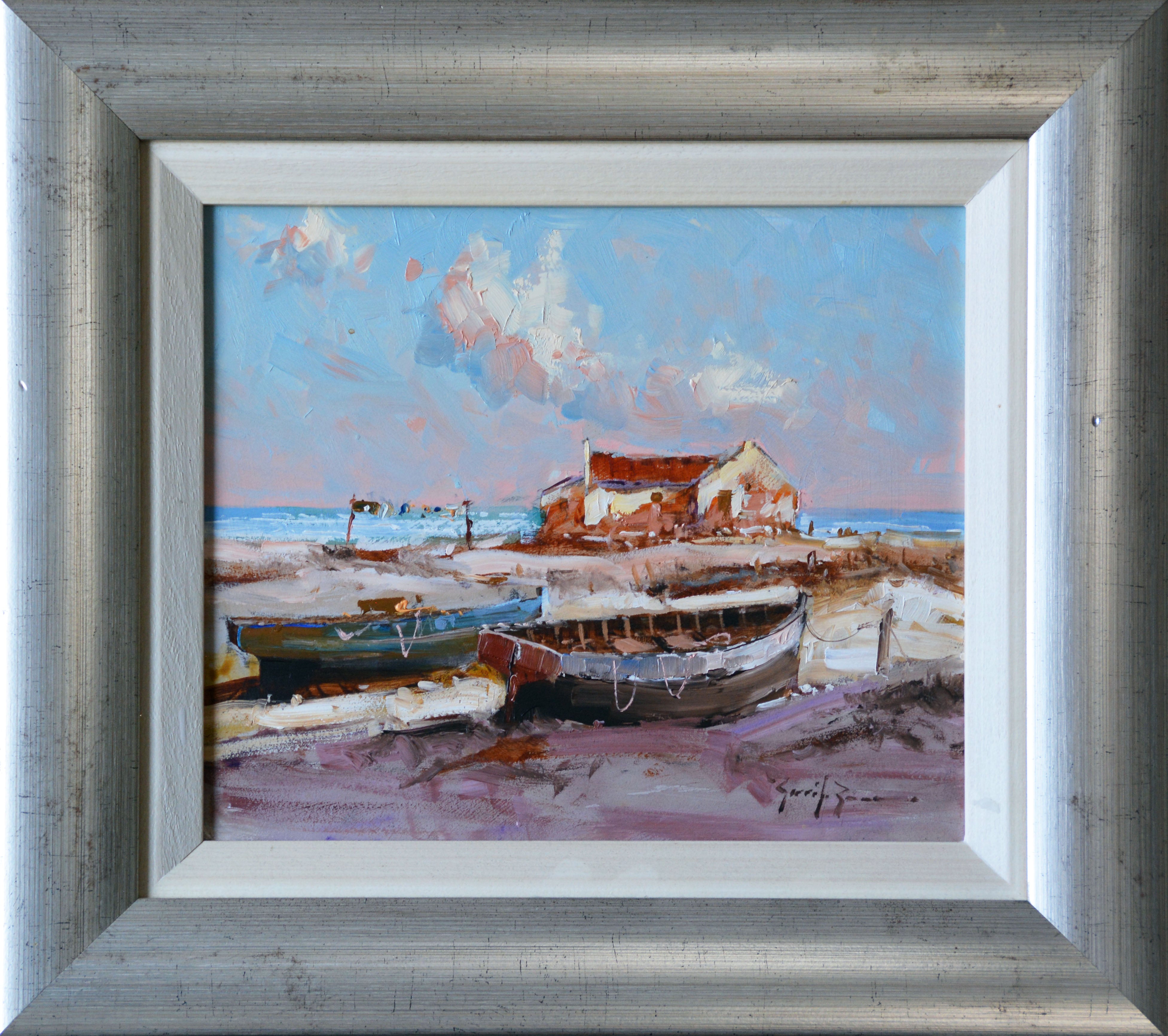 Gerrit Roon - Lovely little seascape, 30x25cm – The Art Collective