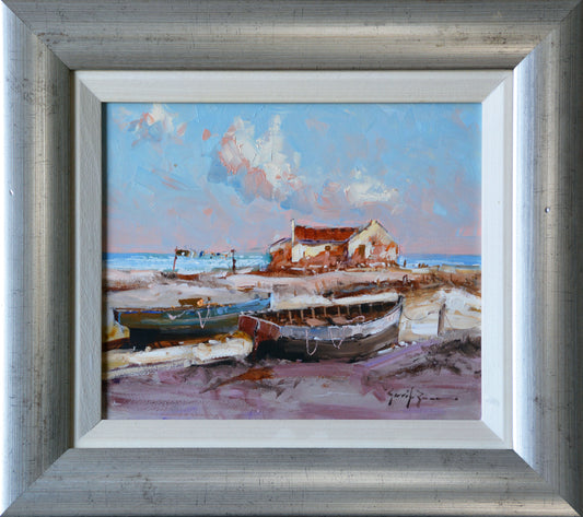 Gerrit Roon - Lovely little seascape, 30x25cm