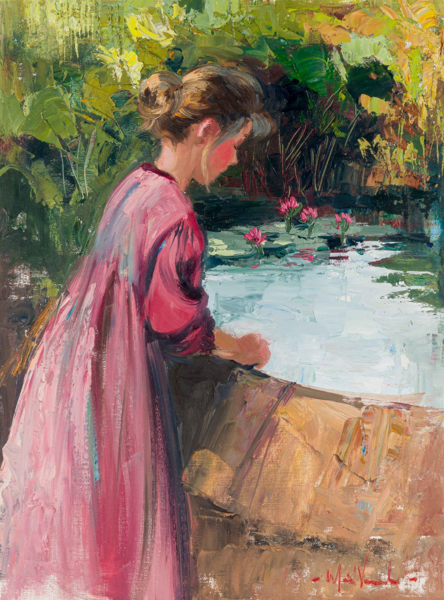 Marie Vermeulen Breedt - Child gazing into a pond