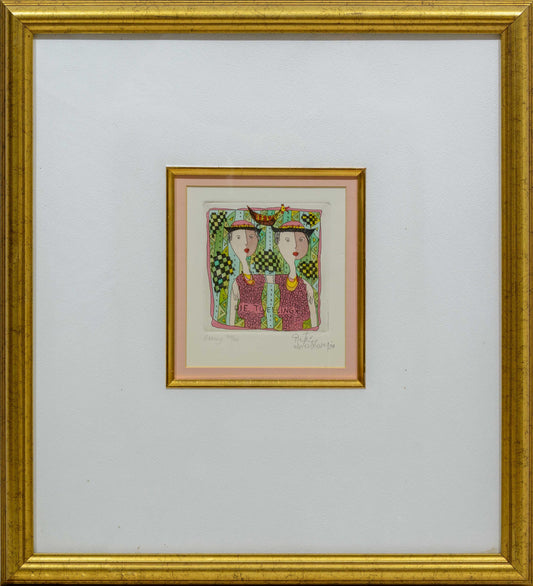 Pieter van der Westhuizen, Tweeling, Etching, 17x15cm